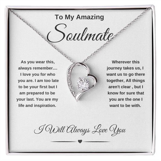 Beautiful Forever Love Necklace with Soullmate Love Card
